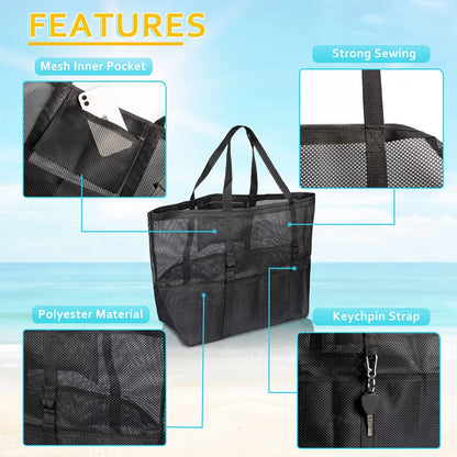 Mesh Beach Bag Waterproof Sandproo
