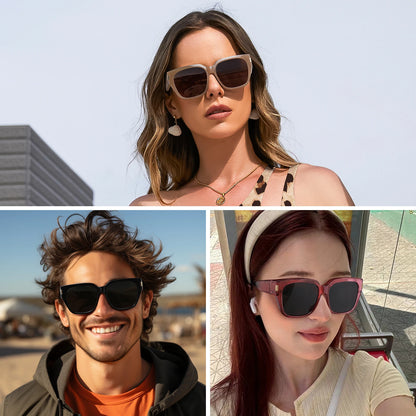 Women's Polarized Sunglasses – Anti-Glare UV400 Square Frame
