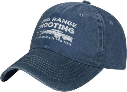 Funny Shooting Slogan Dad Hat — Washed Denim Baseball Cap for Men & Women
