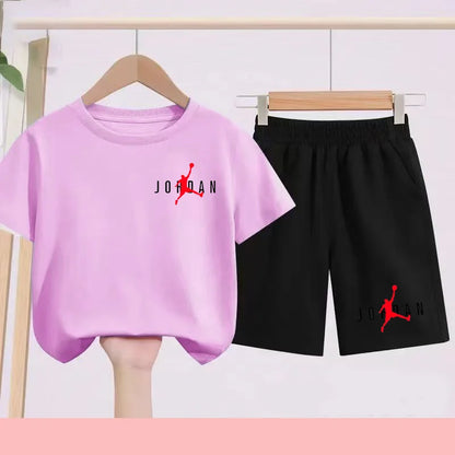 Summer Children's Football and Basketball Sports Clothing-children'sT-shirts+shorts Highly Absorbent Sports Short-sleeved Shirts