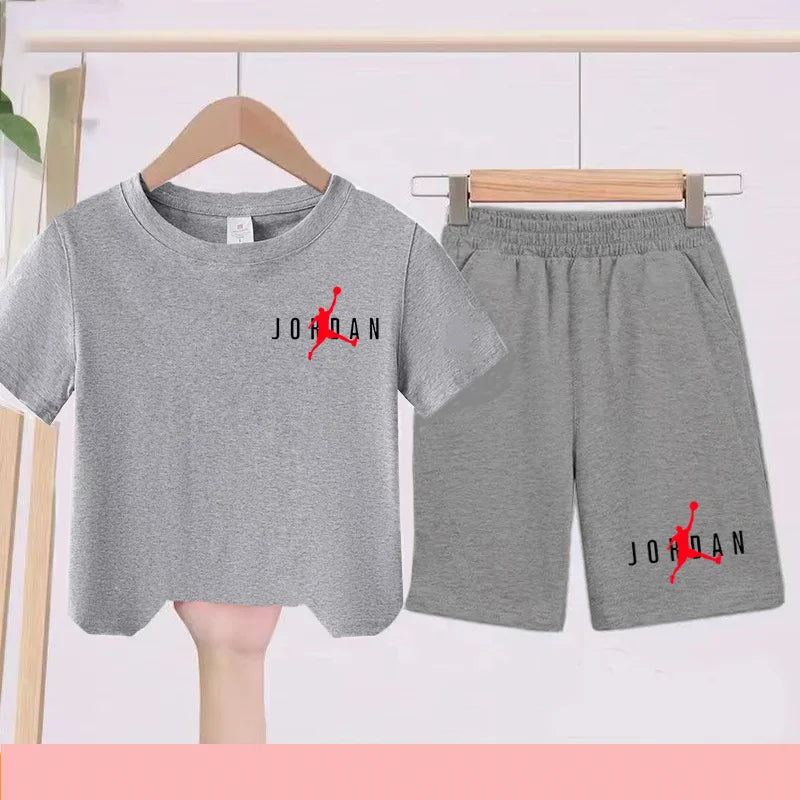 Summer Children's Football and Basketball Sports Clothing-children'sT-shirts+shorts Highly Absorbent Sports Short-sleeved Shirts