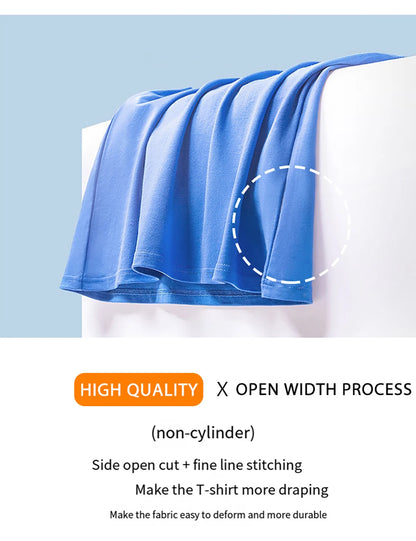 Men's 100% Cotton Solid Colour T-Shirt — Breathable Casual Beach Tee