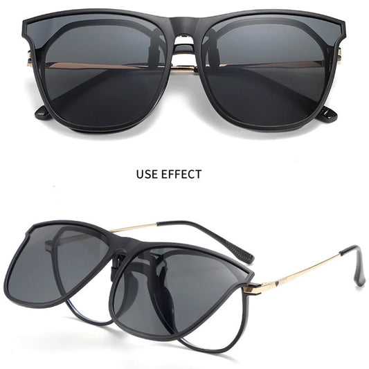 Polarized Clip-On Sunglasses – UV400 Anti-Glare Mirror Lenses