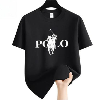 Men's Casual Print T-Shirt — Breathable Short Sleeve Round Neck Top