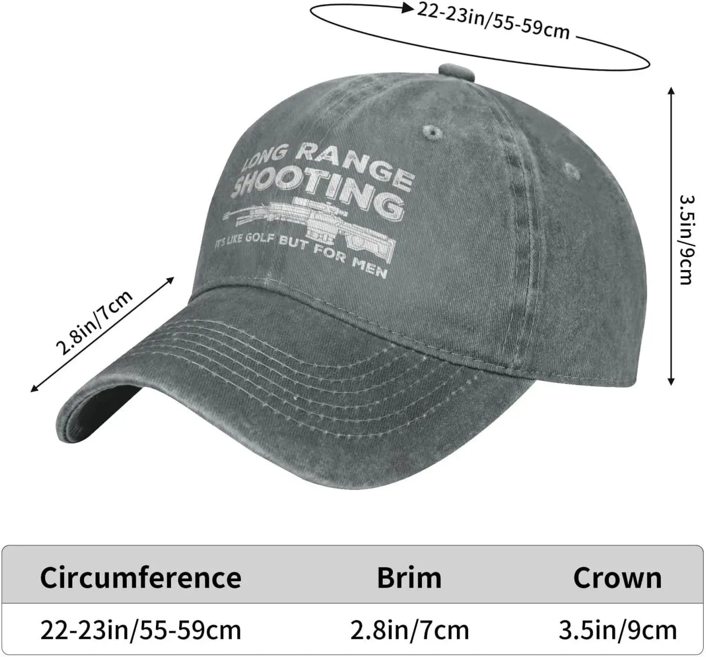 Funny Shooting Slogan Dad Hat — Washed Denim Baseball Cap for Men & Women