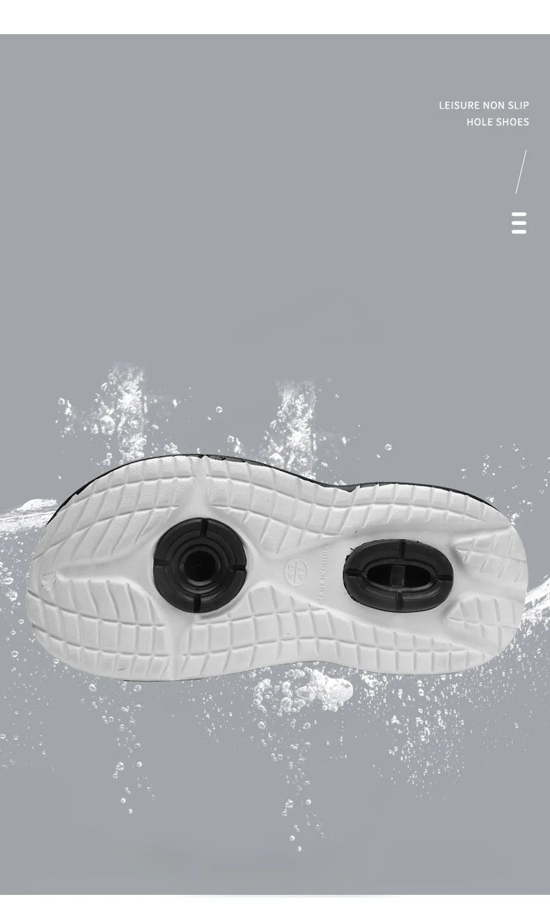Men's Summer Outdoor Sports Toe-Toe Slippers, Thick-Soled Sandals for Wading in the Water and Beach