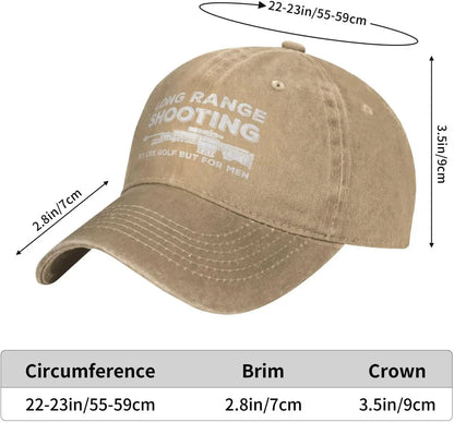 Funny Shooting Slogan Dad Hat — Washed Denim Baseball Cap for Men & Women