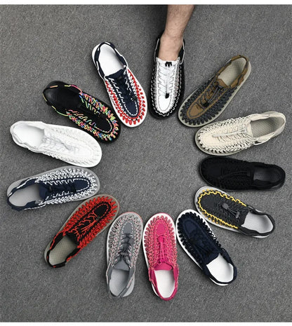 Handwoven Flat Beach Sandals — Breathable Casual Outdoor Sandals for Men & Women