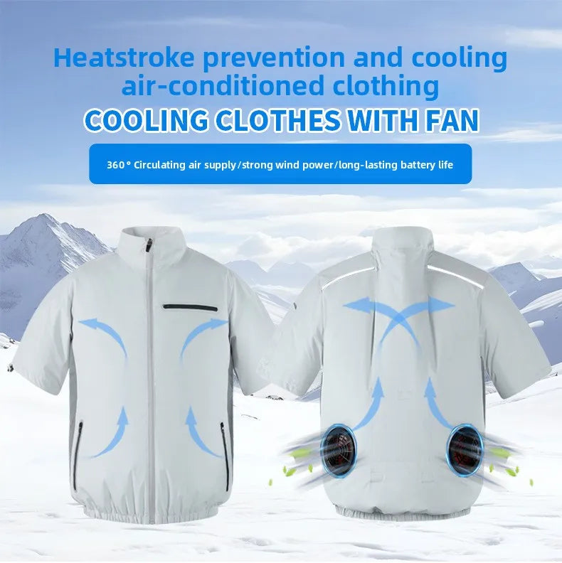 Summer Refrigeration Air Conditioning - Veste de refroidissement avec ventilateur pour prévenir les coups de chaleur.