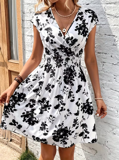 Robe Floral Élégante A-Line – Intemporelle et Polyvalente pour Toutes les Occasions