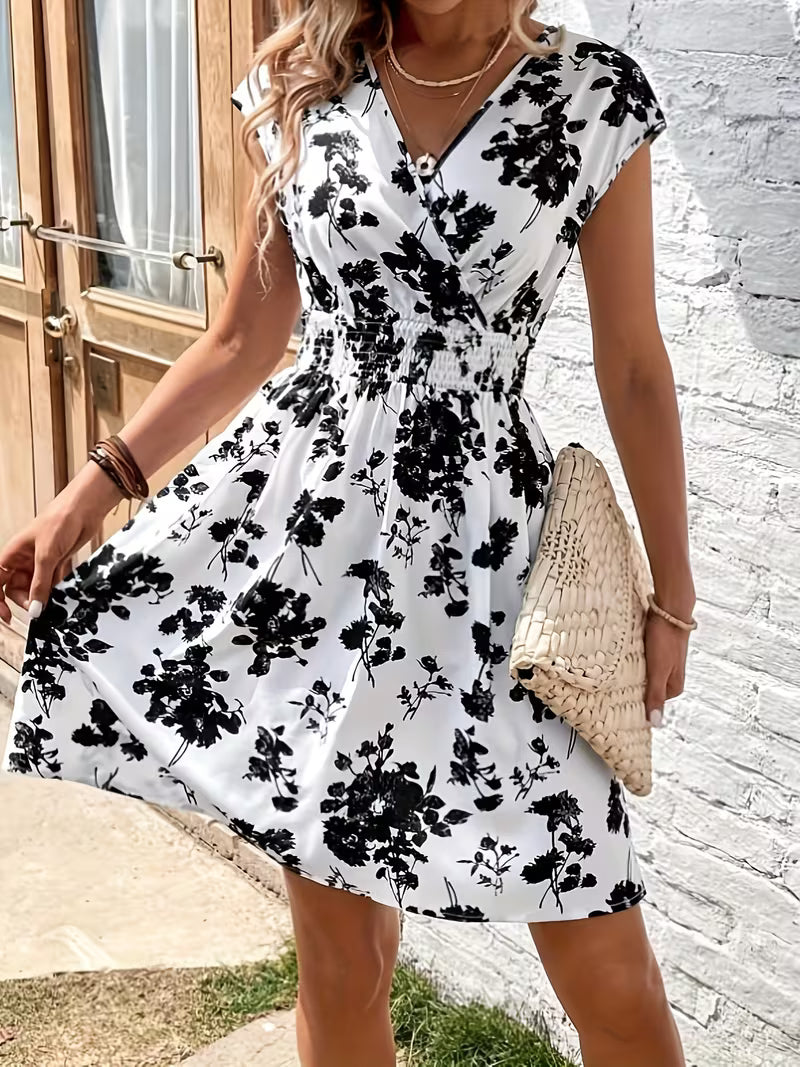 Robe Floral Élégante A-Line – Intemporelle et Polyvalente pour Toutes les Occasions