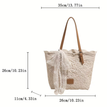 Sac Tote Grande Capacité en Dentelle