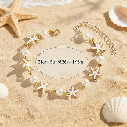 Cheville Océan Étoile de Mer – Accessoire Bohème pour l'Été