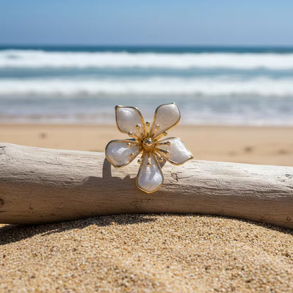Bague Floral en Émail – Sophistication et Charme pour Chaque Instant